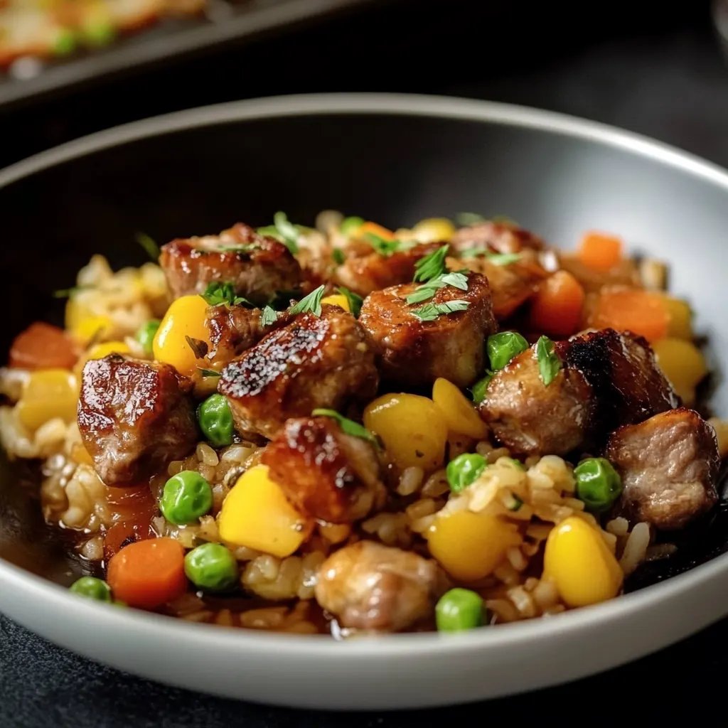 Reis-Hackfleisch-Pfanne