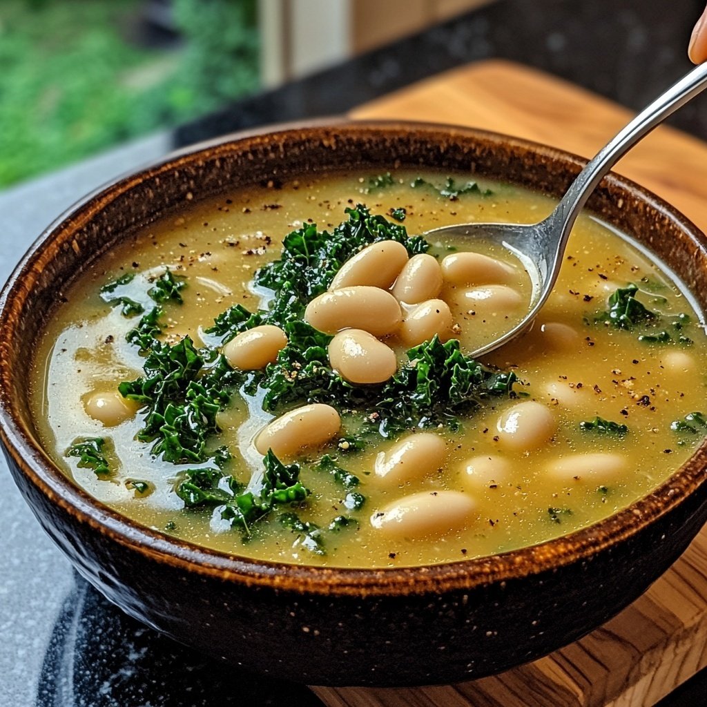 Toskanische Grünkohlsuppe mit weißen Bohnen