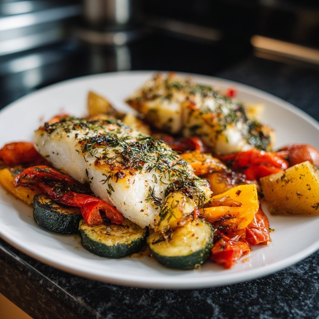 Kalorienarmes Fischgericht