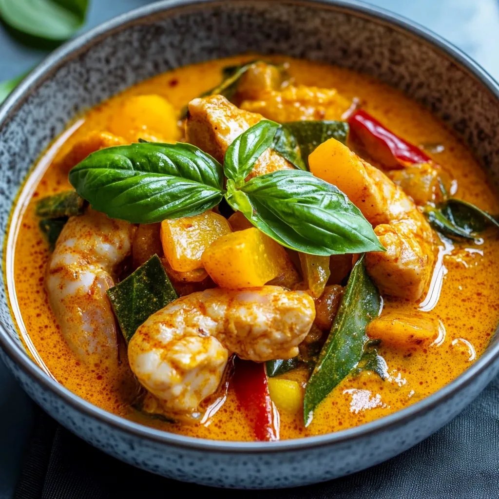 Hähnchen- und Kürbis-Thai-Curry