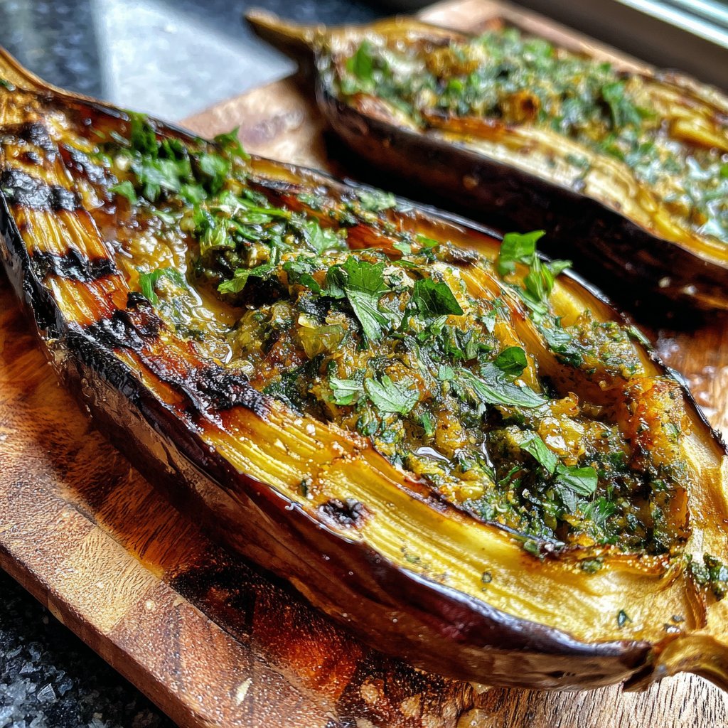 Auberginen mediterran gefüllt