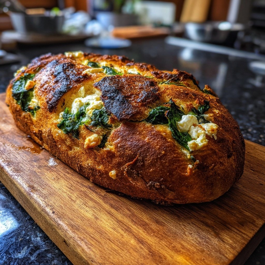 Zupfbrot Mit Spinat Und Feta