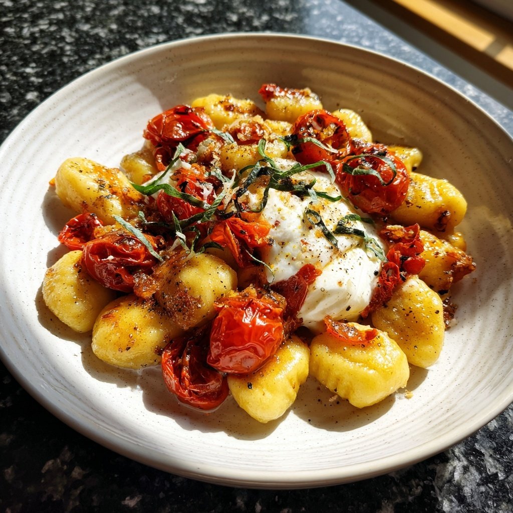 Gnocchi mit Ofentomaten und Burrata