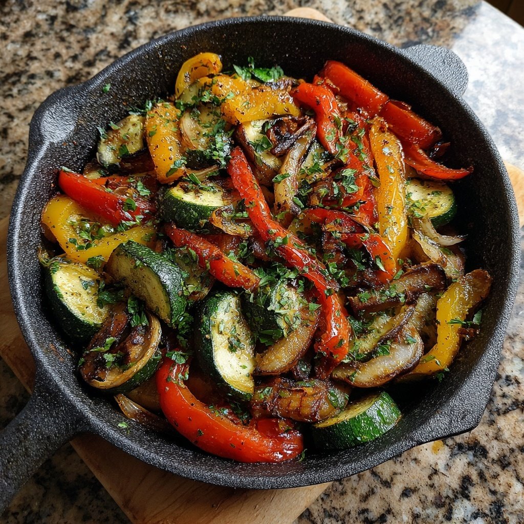 Gegrillte Gemüse Pfanne