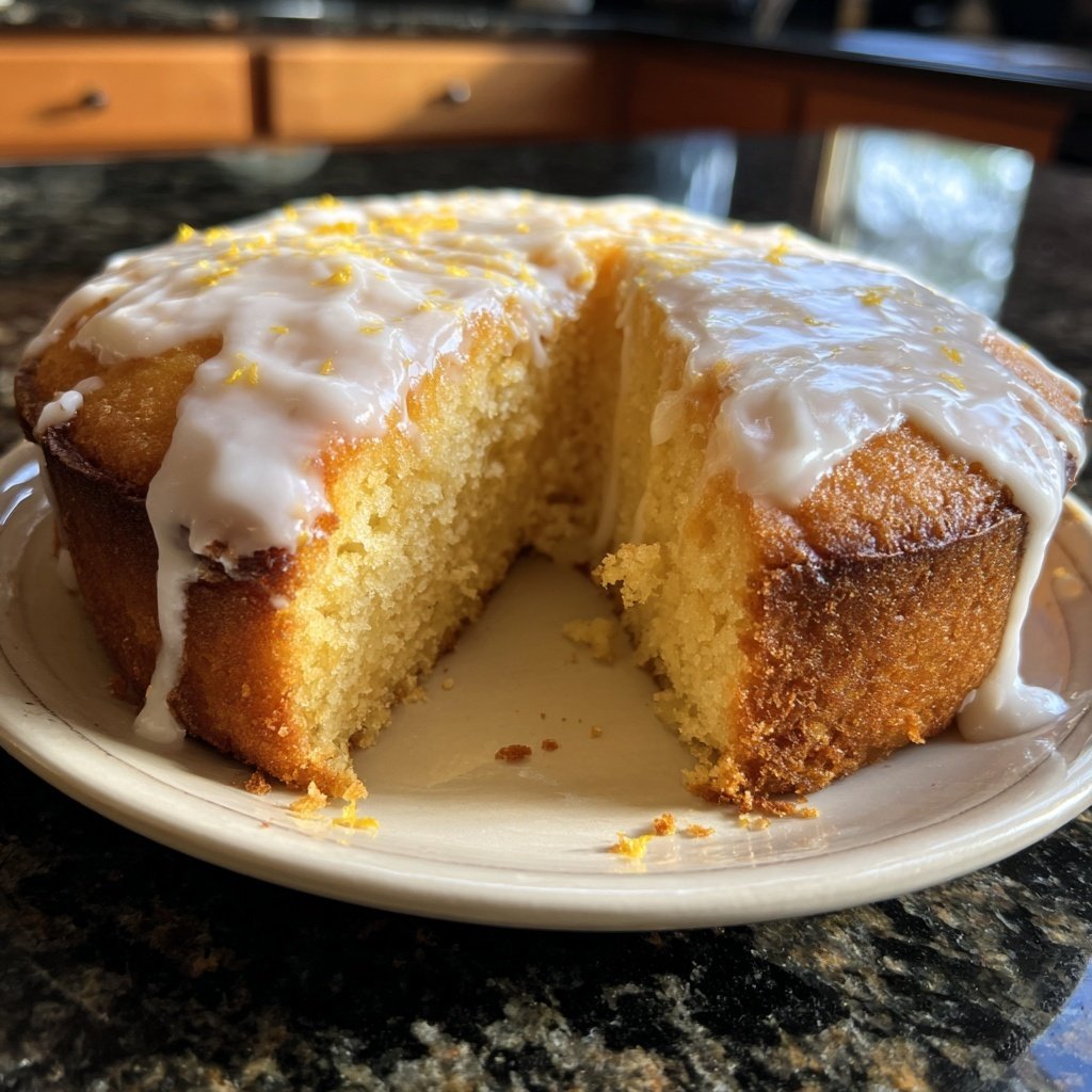 Zitronenkuchen mit Frischkäse-Topping