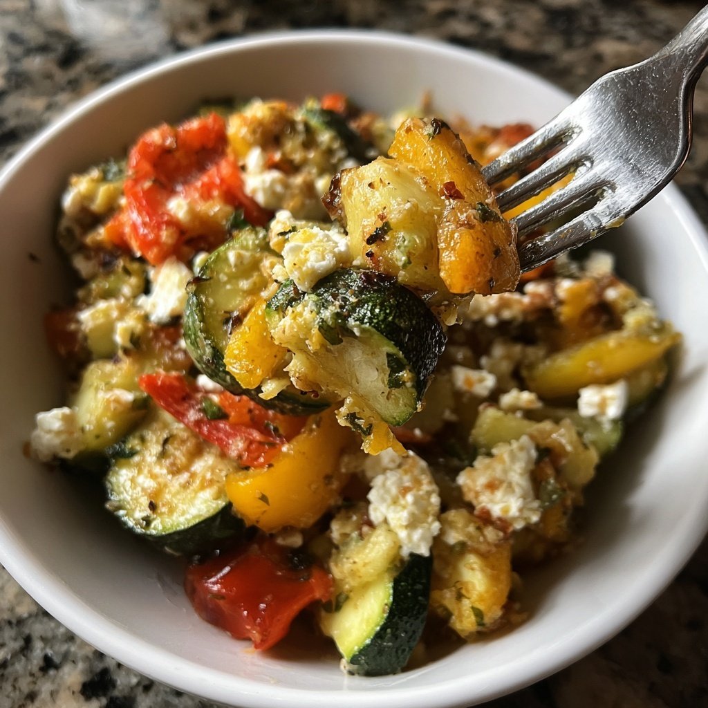 Gesund & Leicht Mediterrane Gemüsepfanne mit Feta