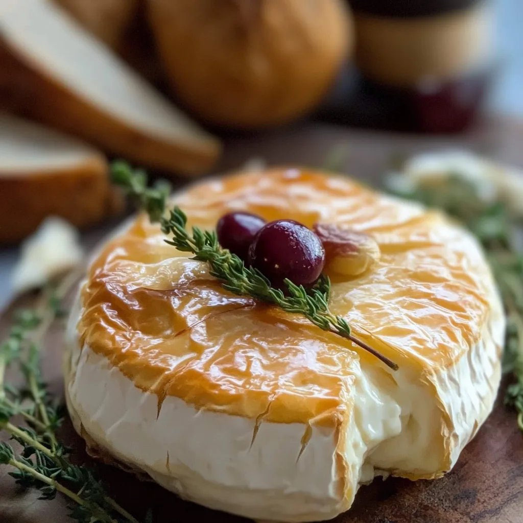 Gebackener Camembert im Blätterteig