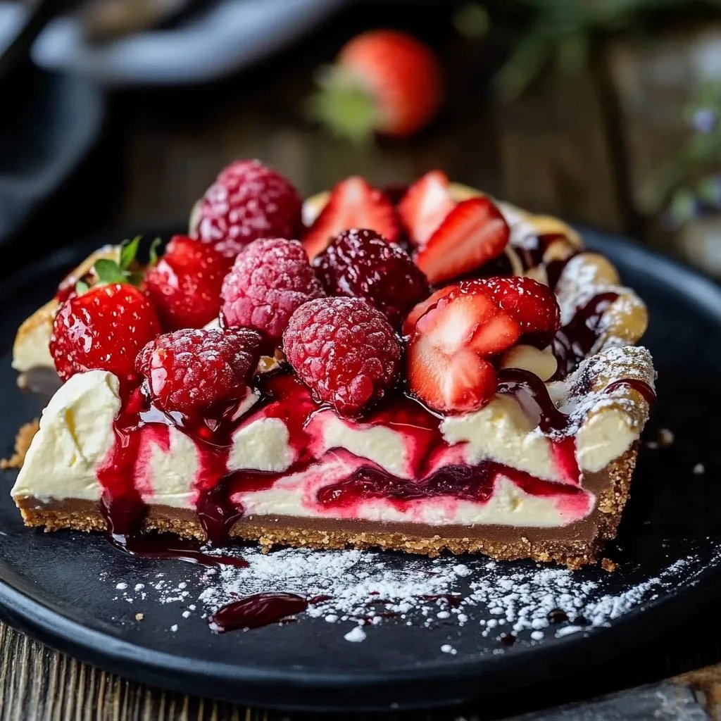 Schokoladekäsekuchen mit Erdbeeren