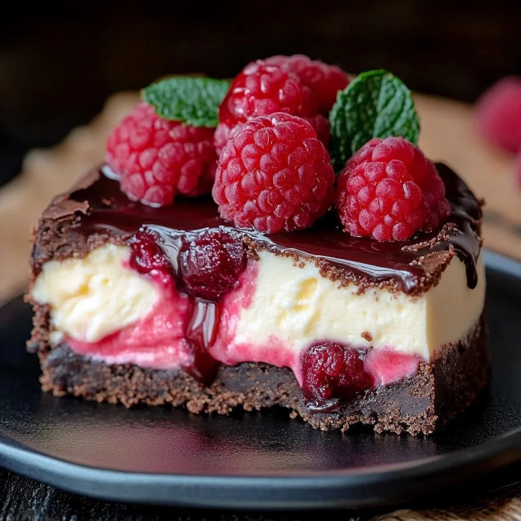 Himbeer-Brownie-Cheesecake