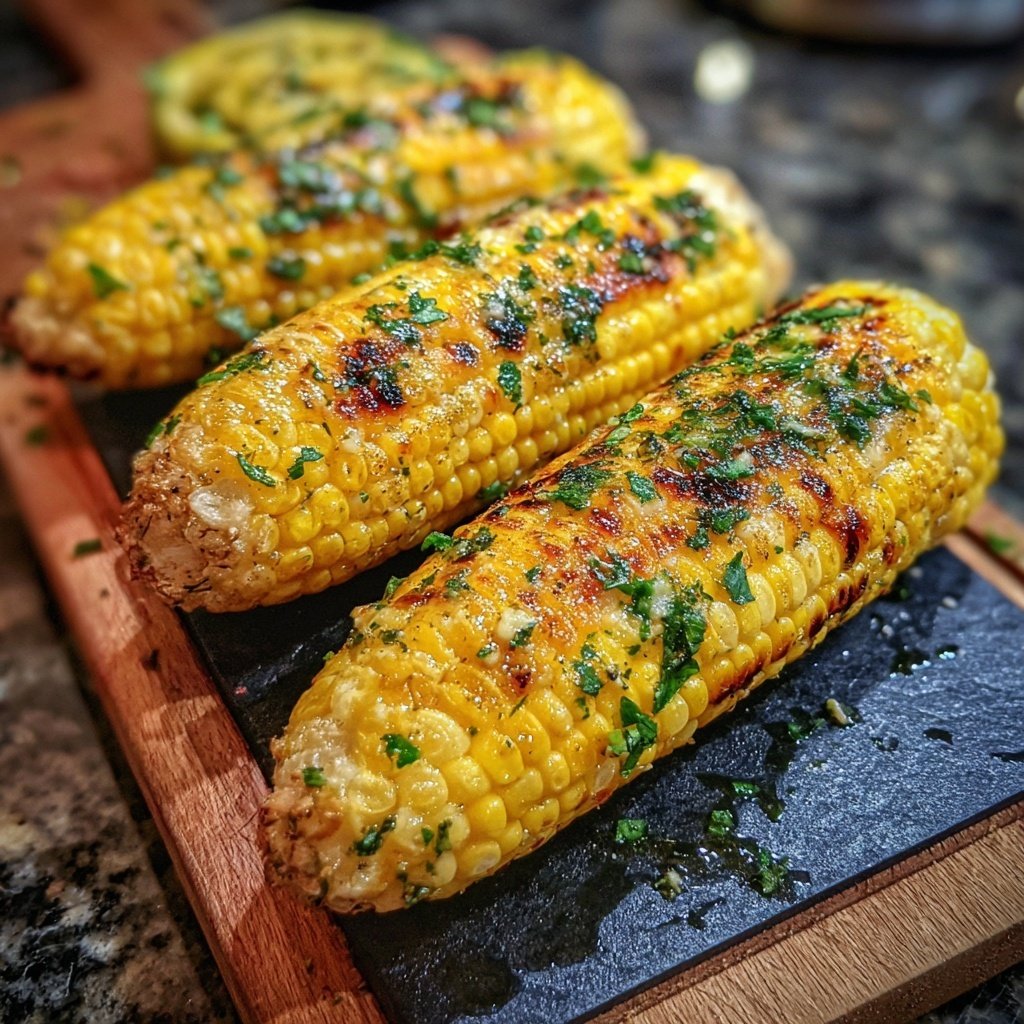 Gegrillte Mais Kolben Mit Kräutern