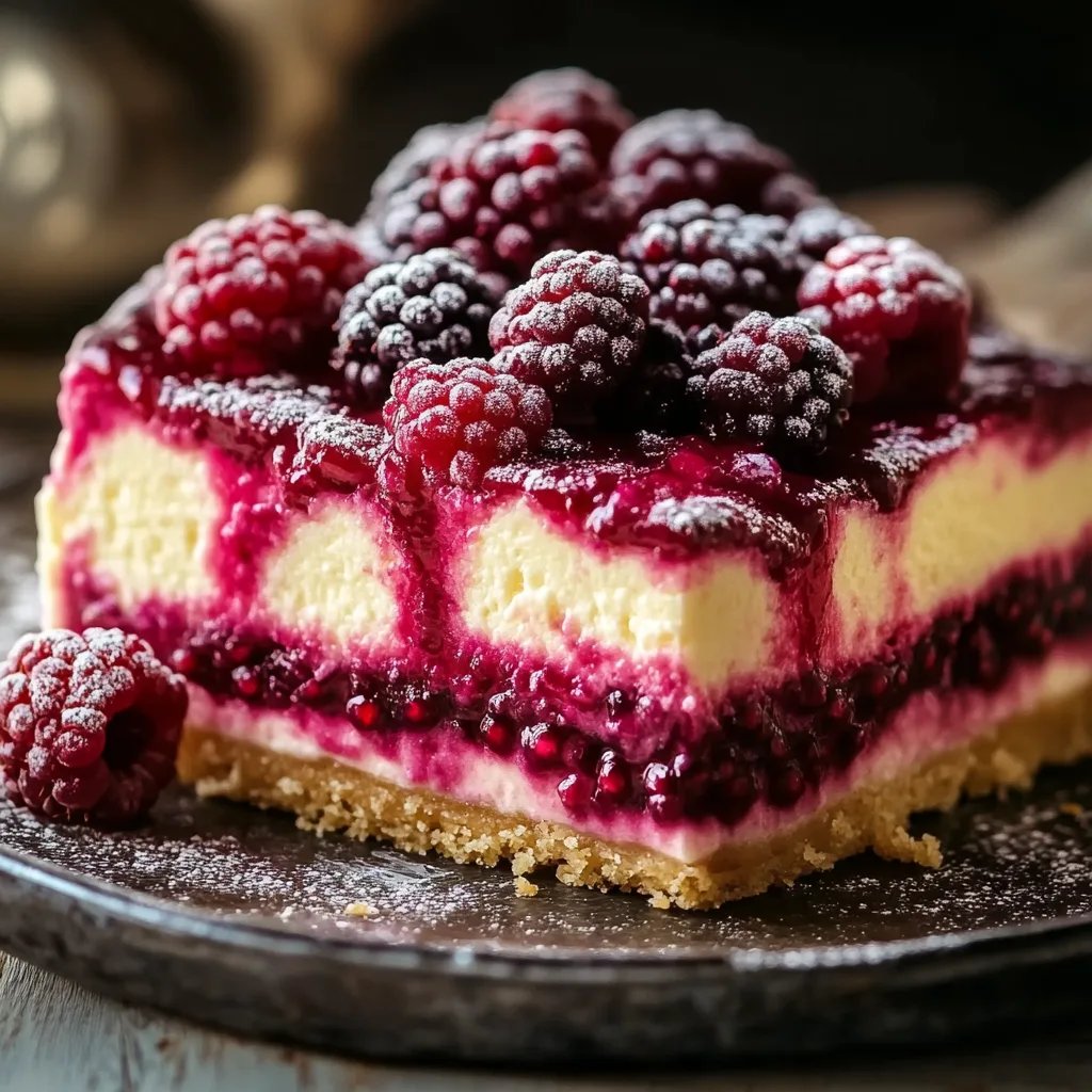 Gebackener Himbeer-Käsekuchen