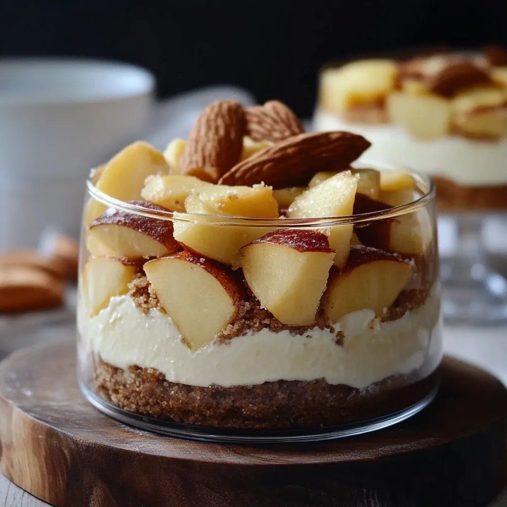 Spekulatius-Apfel-Cheesecake Dessert im Glas